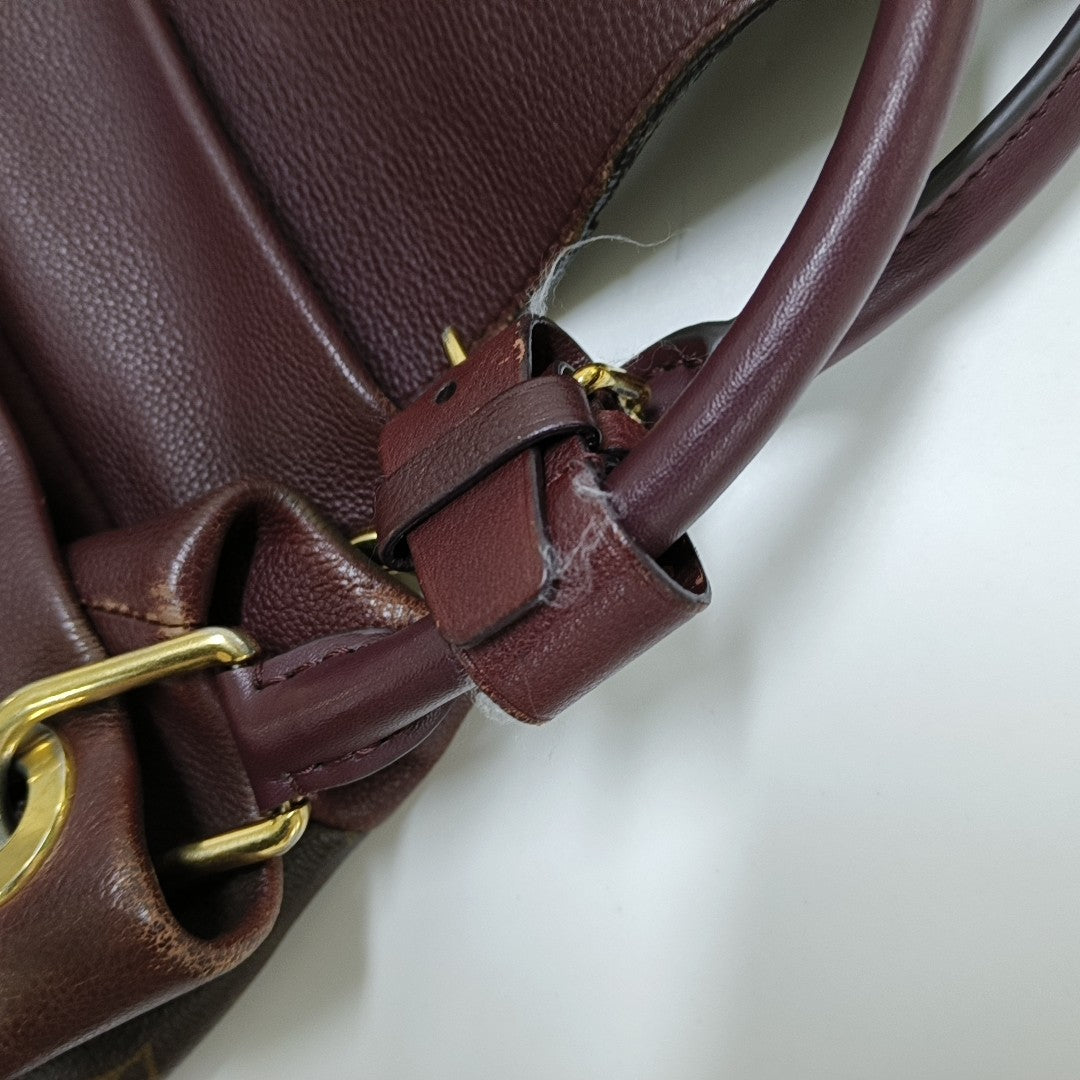 OLYMPE MM Monogram Coated Canvas Brown