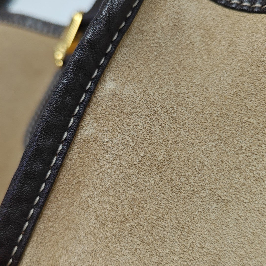 Suede Tote Bag Brown