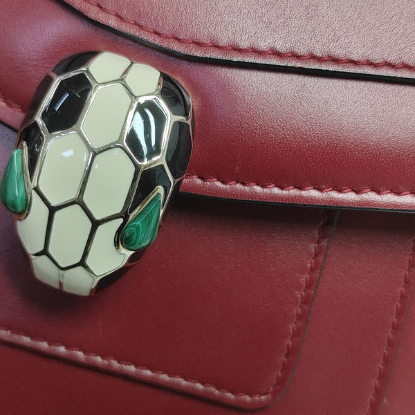 SERPENTI FOREVER Small Calfskin Red