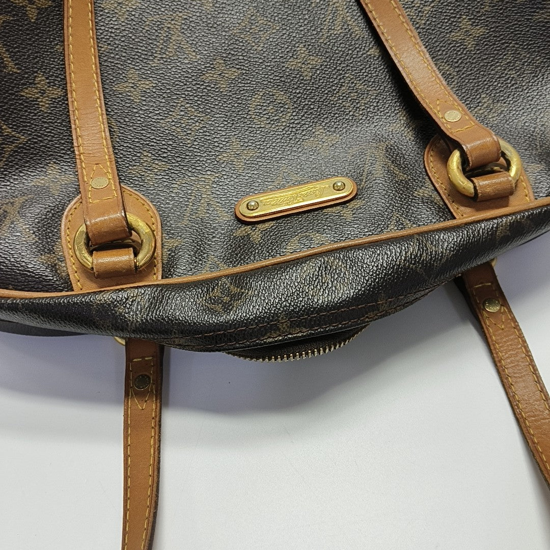 MONTORGUEI Monogram Coated Canvas Brown
