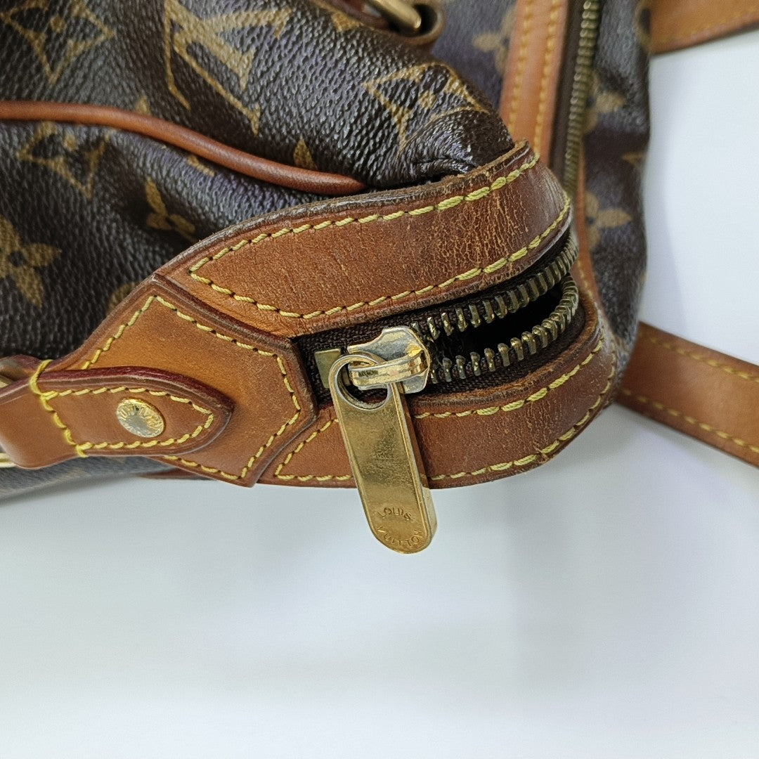 STRESA Monogram Coated Canvas Brown