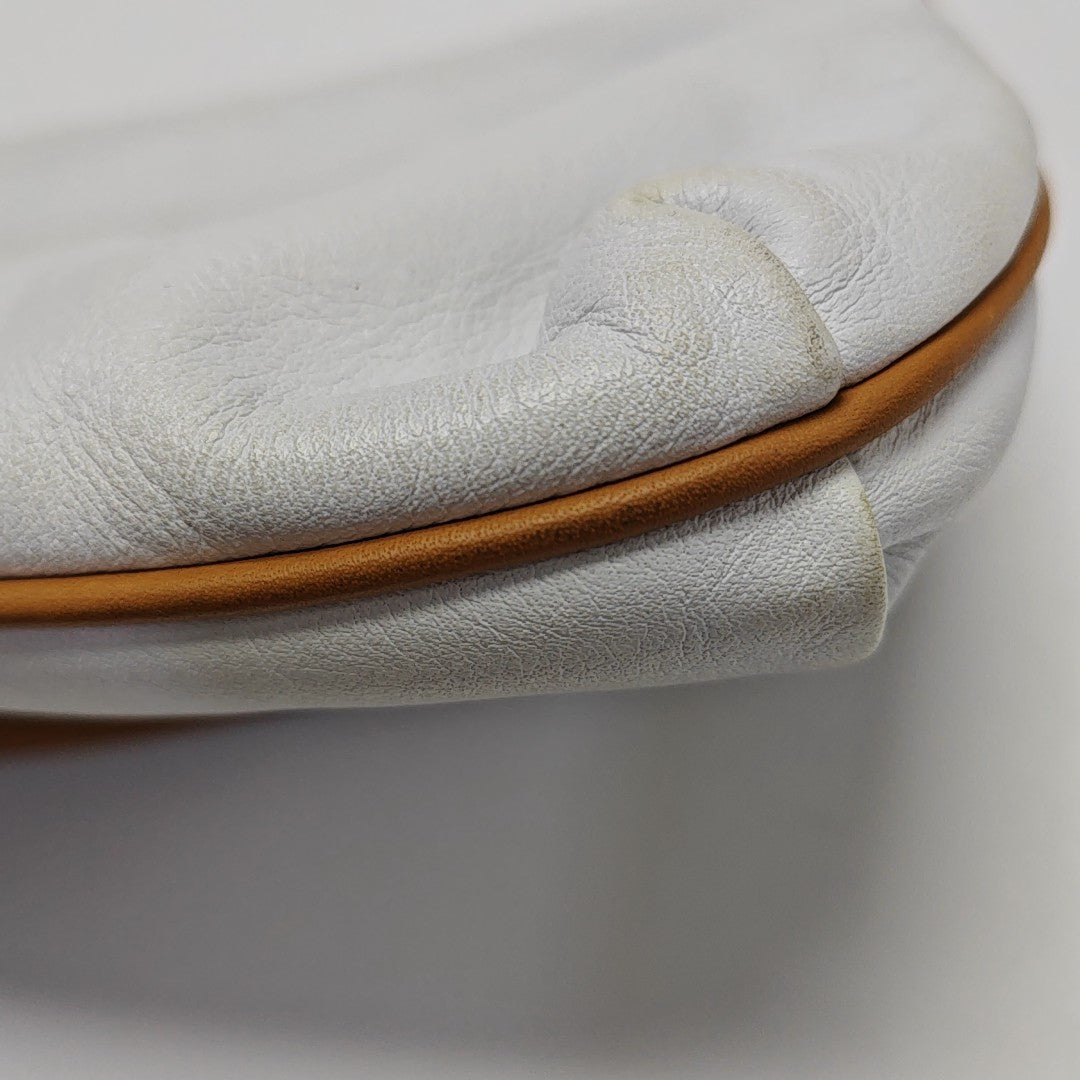 MACADAM CLUTCHES Calfskin White