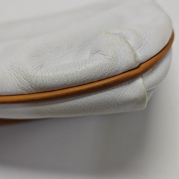 MACADAM CLUTCHES Calfskin White