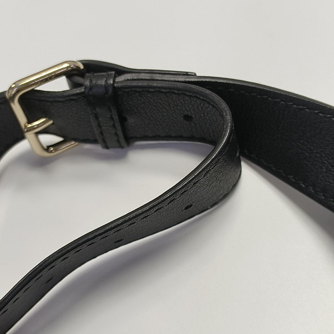 Ligne Shima Monogram Calfskin Black