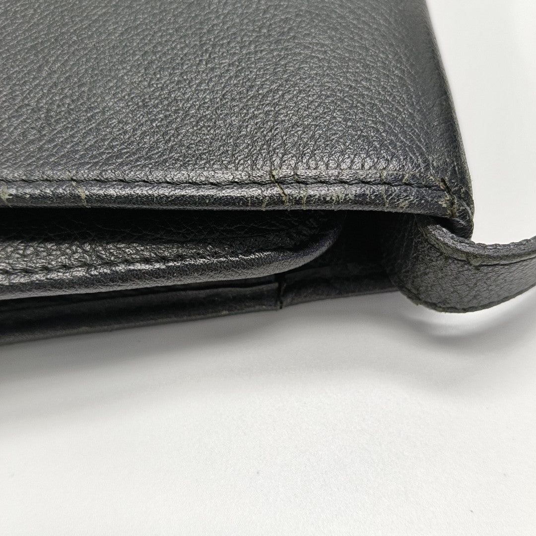 Leather Top Handle Bag Black