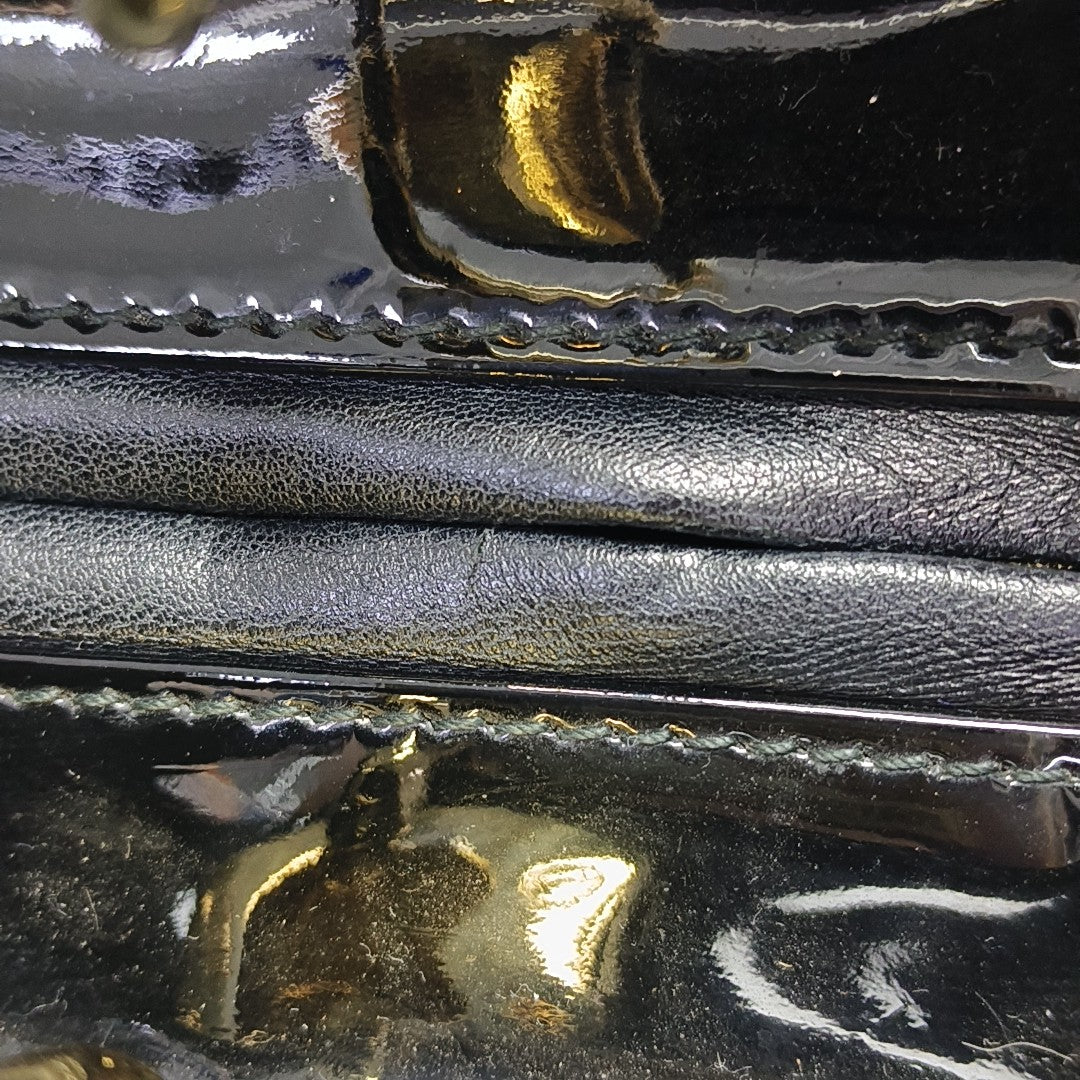 Lady Dior Medium Cannage Patent Leather Black