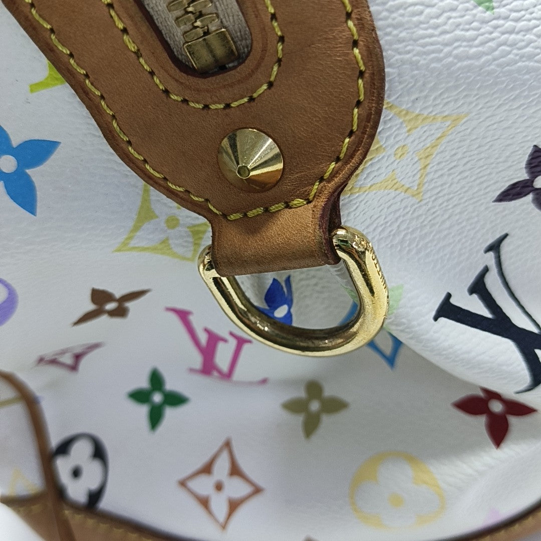 COURTNEY MM Monogram Coated Canvas White