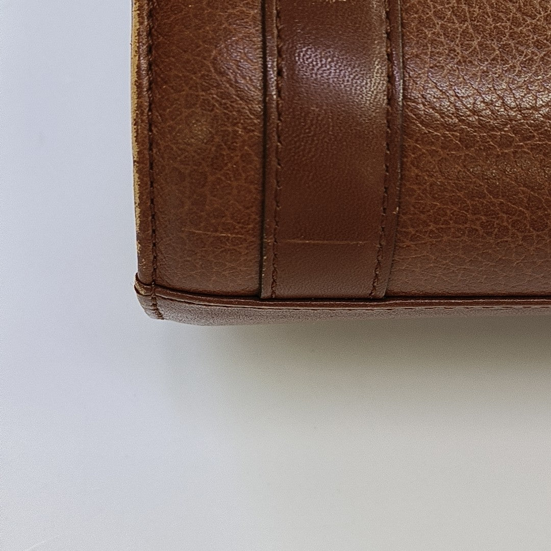 Calfskin Shoulder Bag Brown