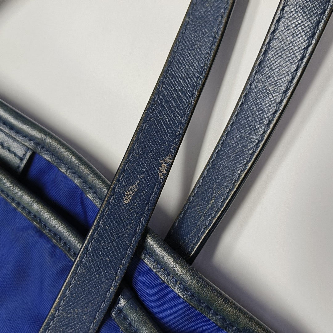 Nylon Tote Bag Blue
