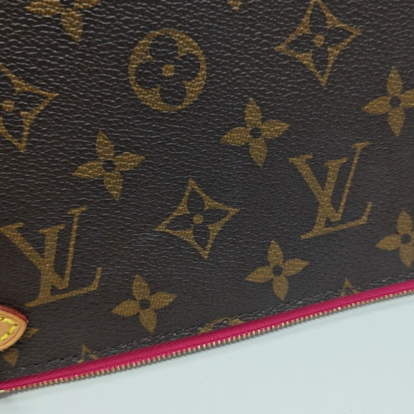 NEVERFULL MM Monogram Coated Canvas Brown