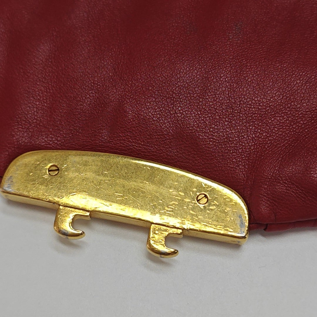 Quilted Lambskin Shoulder Bag Red
