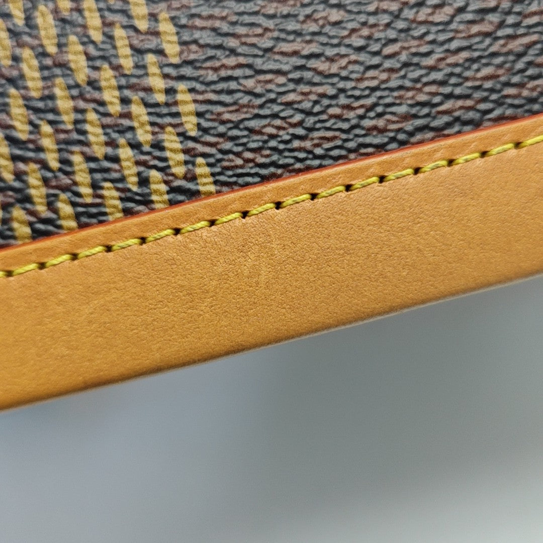 SOFT TRUNK Damier Ebene Coated Canvas Brown