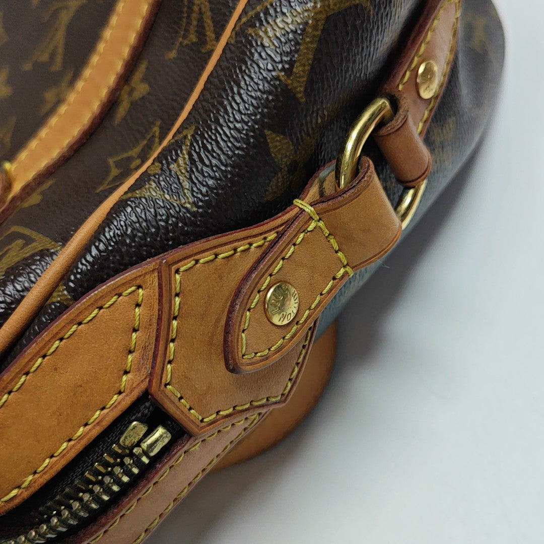 STRESA Monogram Coated Canvas Brown