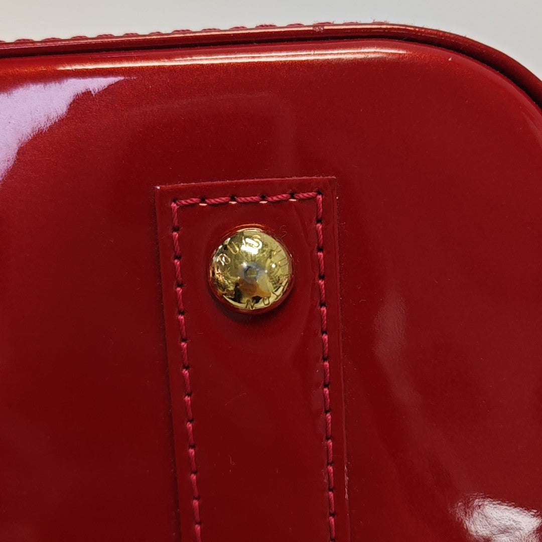 ALMA BB Monogram Patent Leather Red