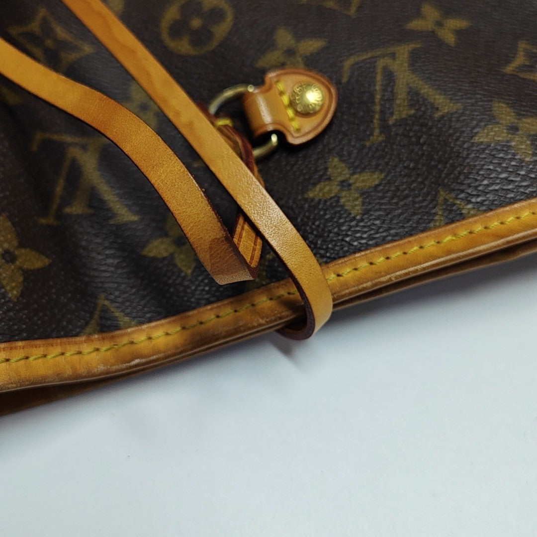 NEVERFULL GM Monogram Coated Canvas Brown