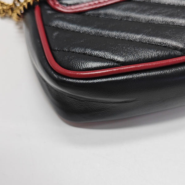 GG Marmont Super Mini Quilted Calfskin Black