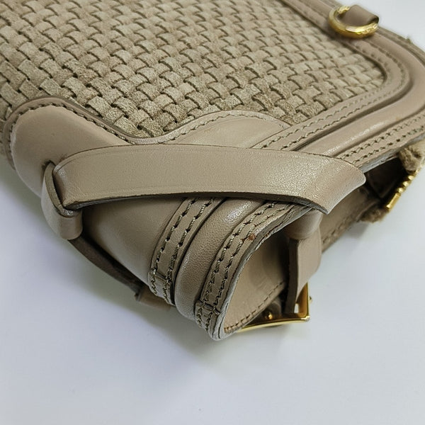 Suede Crossbody Bag Beige