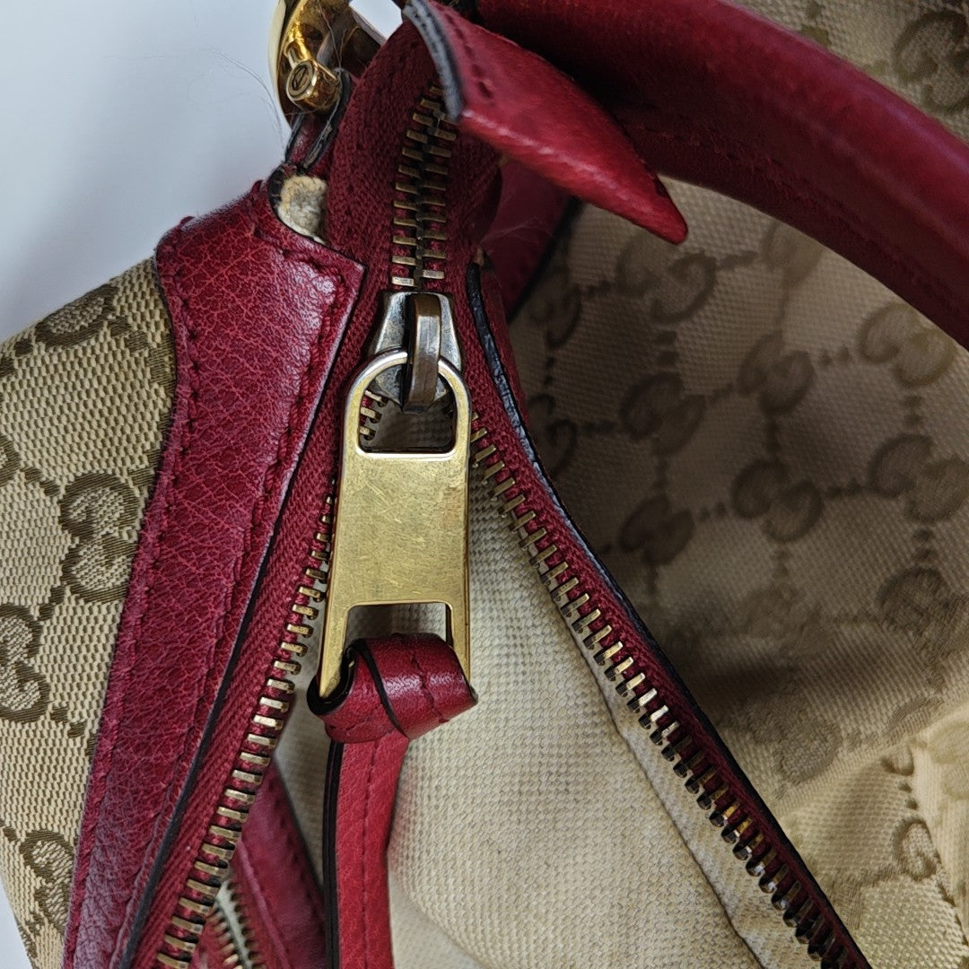 Monogram Canvas Shoulder Bag Beige