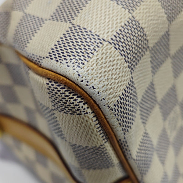 SPEEDY 25 Damier Azur Coated Canvas White