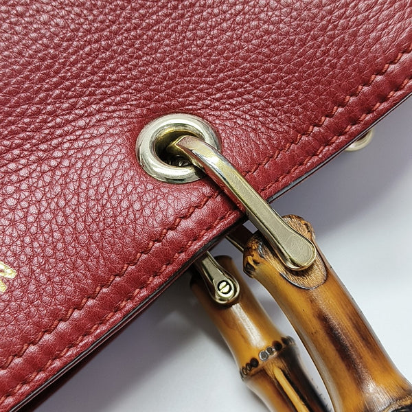 Bamboo 1947 Medium Calfskin Red