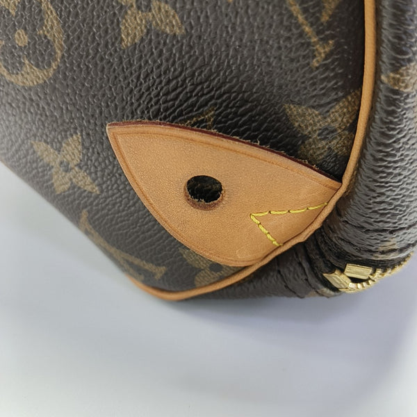 SPEEDY 30 Monogram Coated Canvas Brown