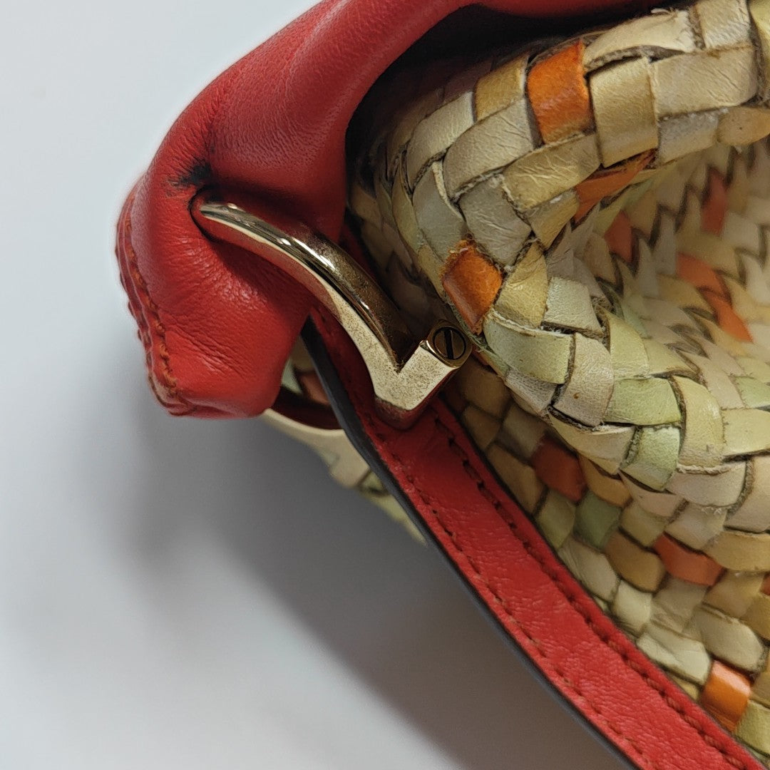 Calfskin Top Handle Bag Multicolor