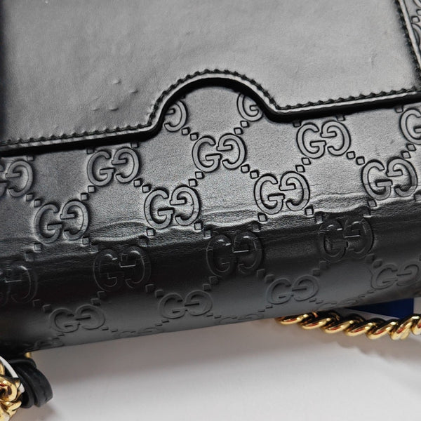 Padlock Small Monogram Calfskin Black