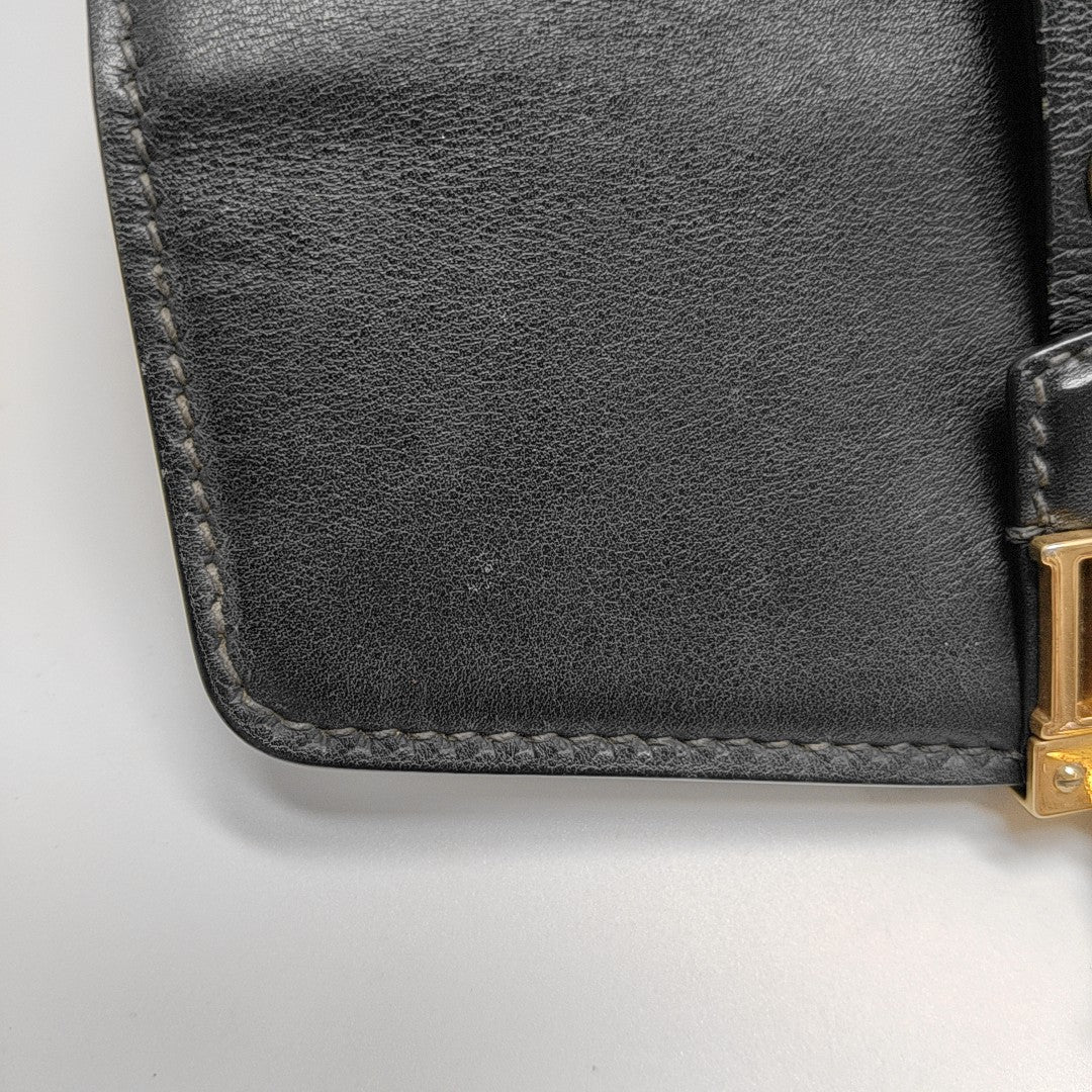 Calfskin Shoulder Bag Black