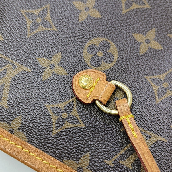 NEVERFULL MM Monogram Coated Canvas Brown