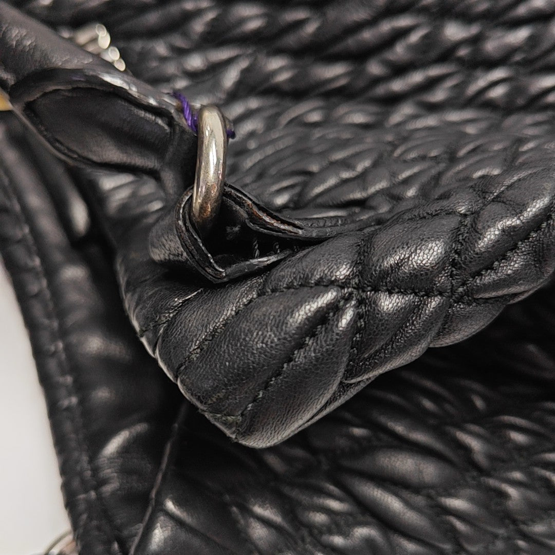 Avenue Quilted Lambskin Black