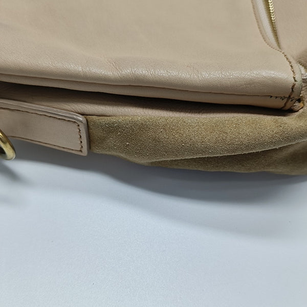 Calfskin Shoulder Bag Beige