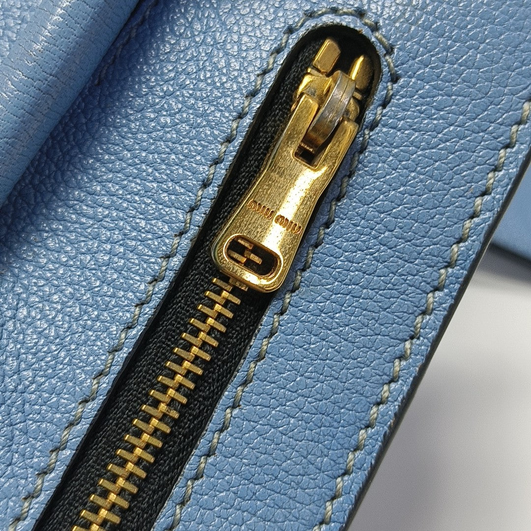 Calfskin Shoulder Bag Blue