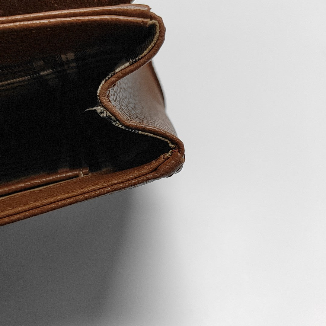 Calfskin Top Handle Bag Brown