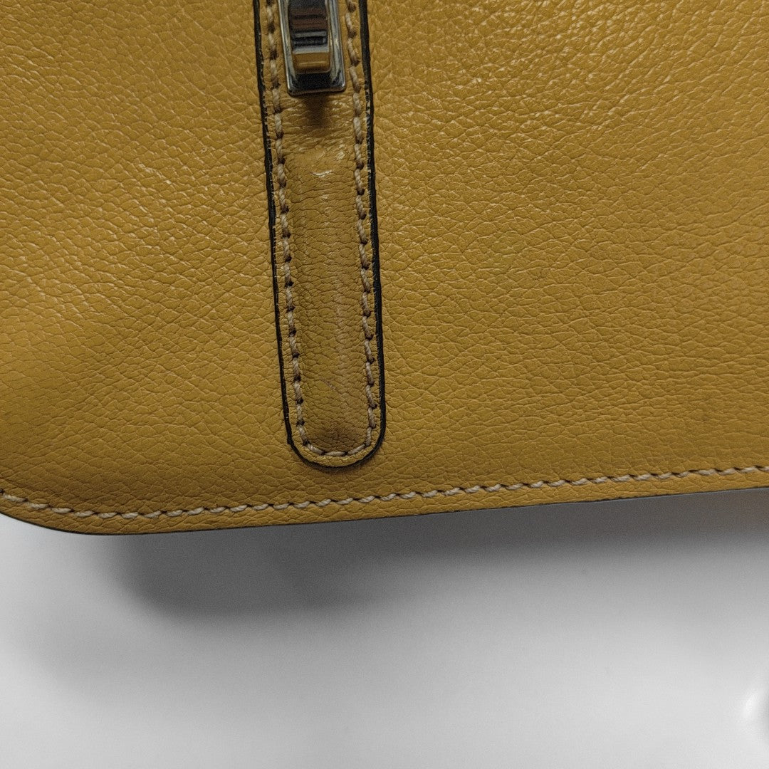 Calfskin Shoulder Bag Yellow
