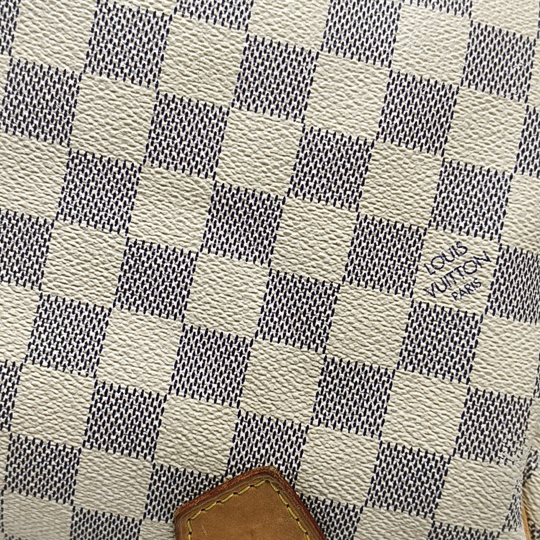 SPEEDY 25 Damier Azur Coated Canvas White