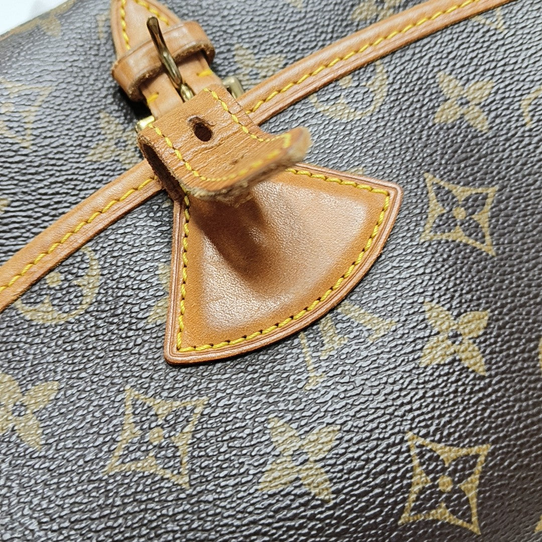 SOLOGNE PM Monogram Coated Canvas Brown