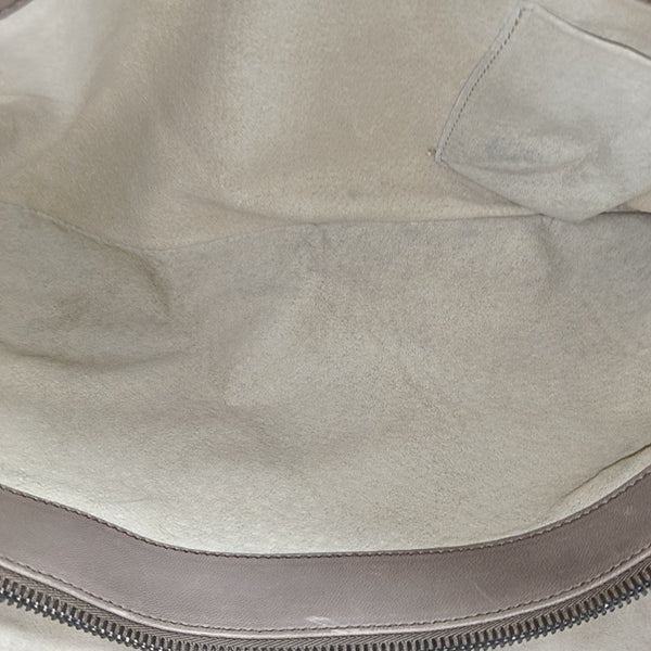 Lambskin Top Handle Bag Brown