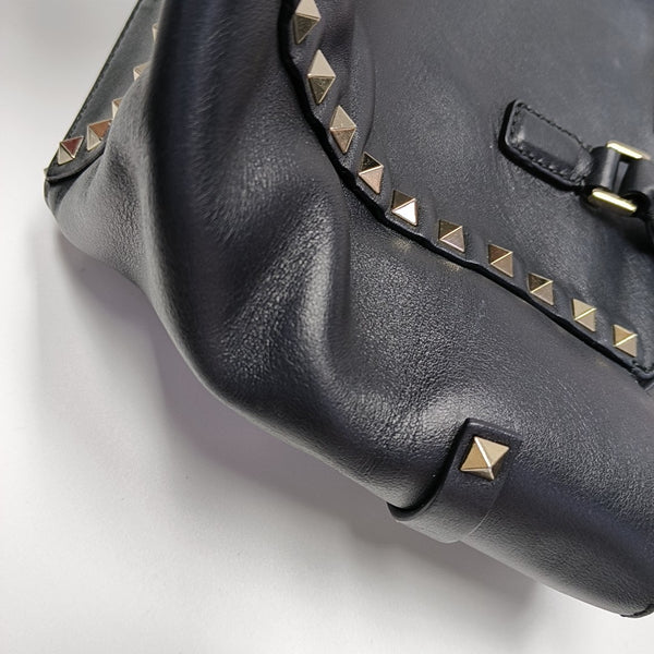 Rockstud Small Calfskin Black