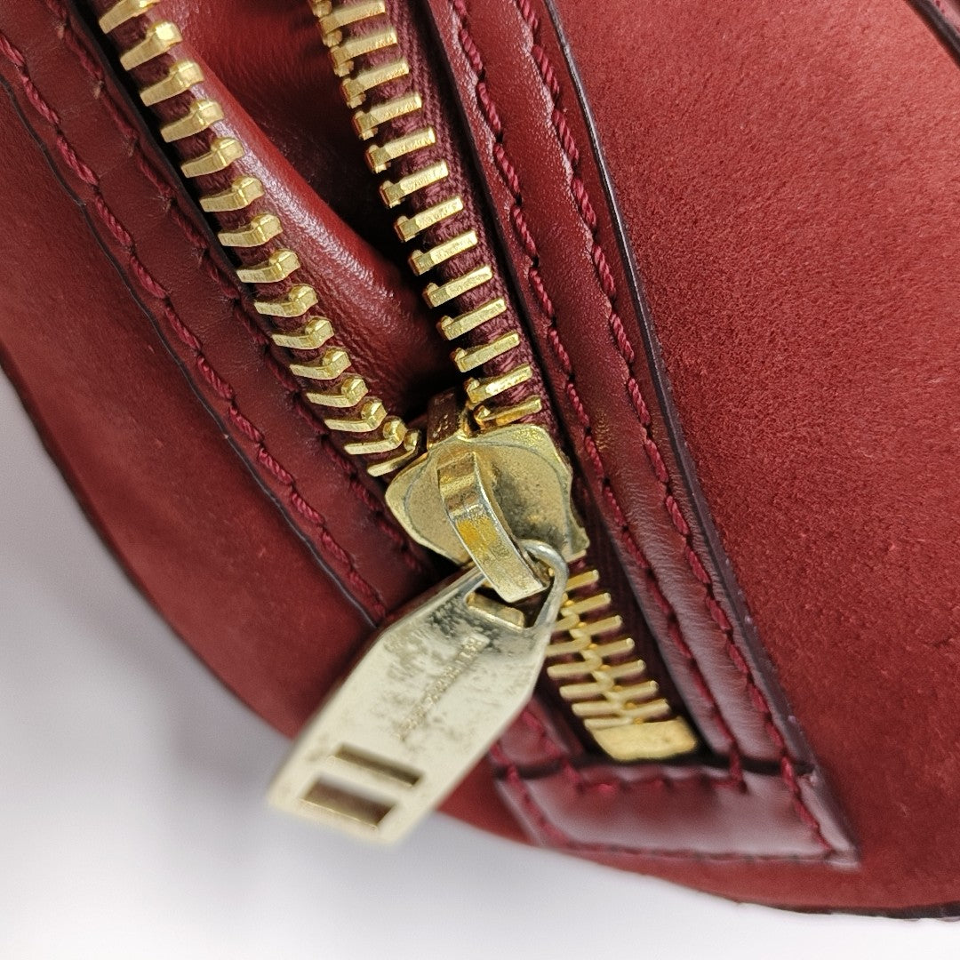 Leather Shoulder Bag Red