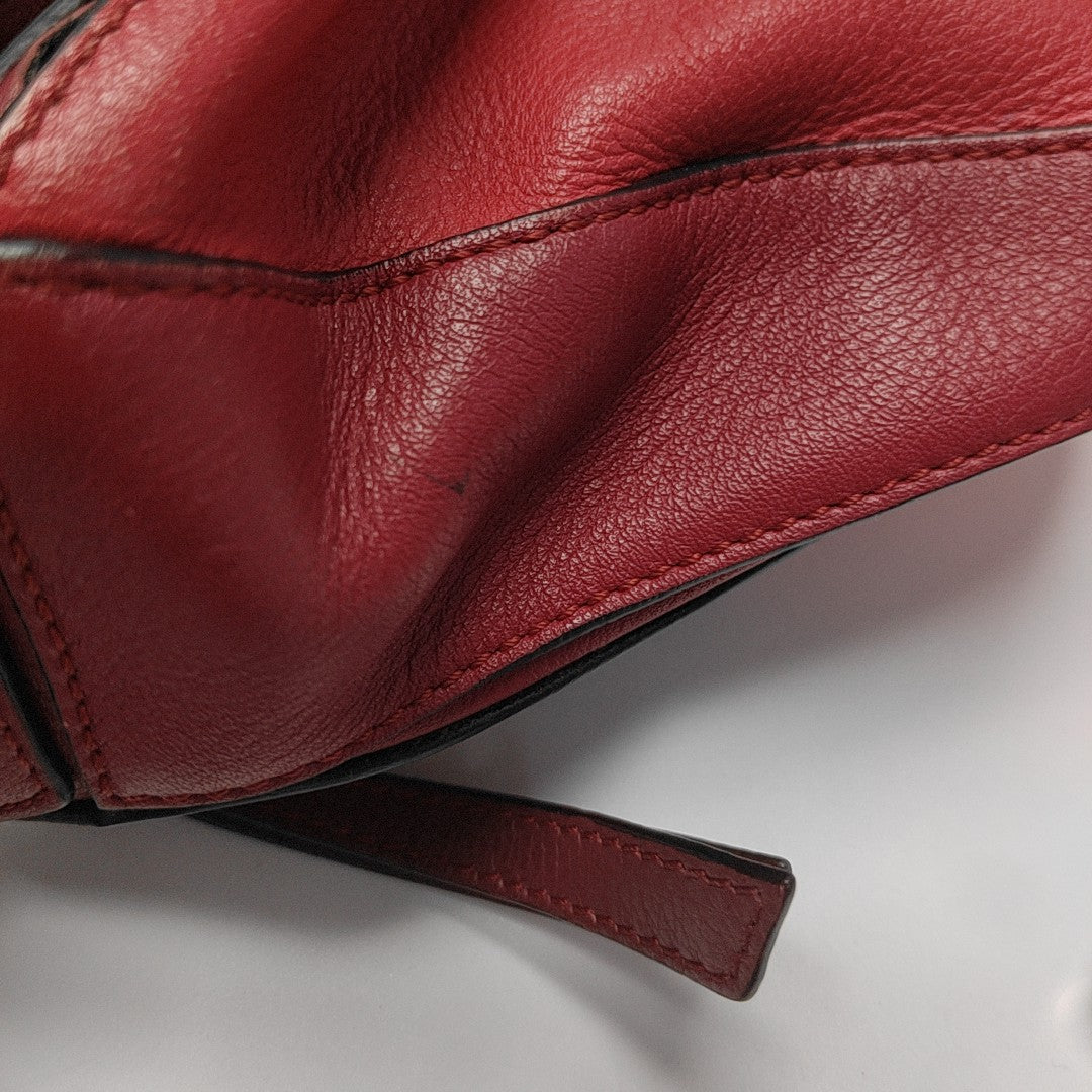 Puzzle Small Calfskin Red