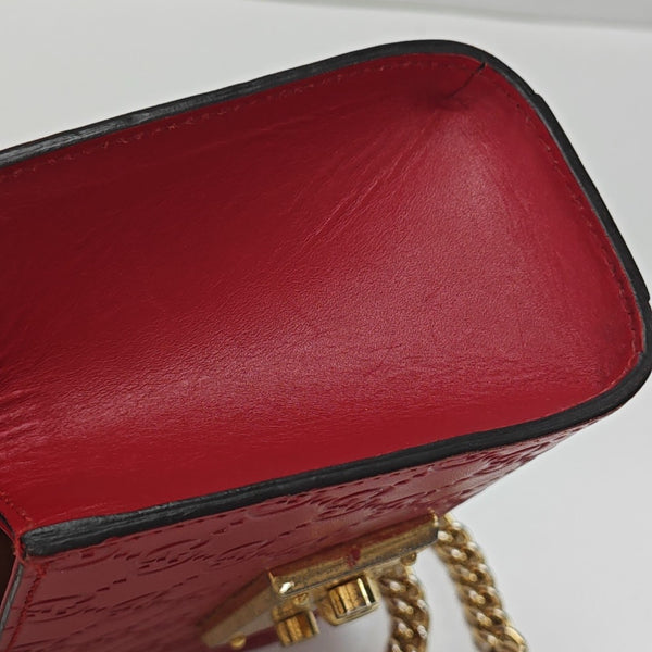 Padlock Small Monogram Calfskin Red