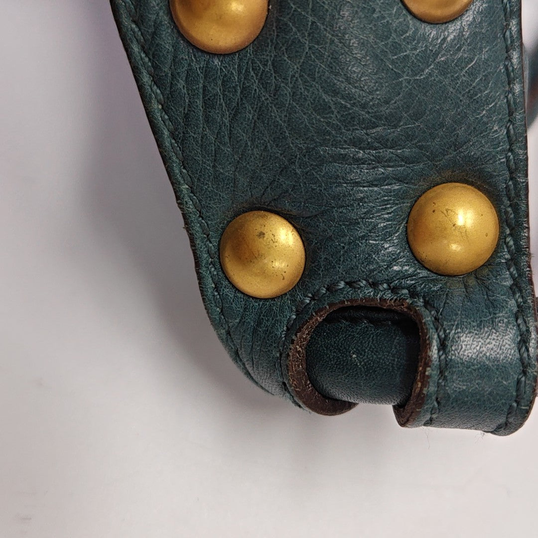 Calfskin Top Handle Bag Green
