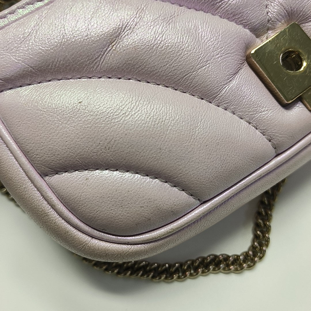 GG Marmont Mini Quilted Calfskin Pink