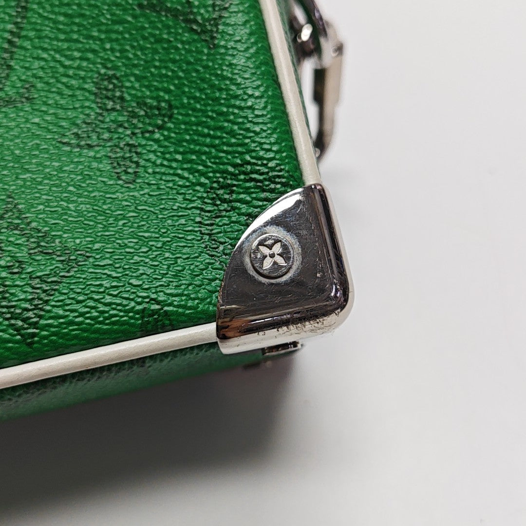 SOFT TRUNK Mini Monogram Coated Canvas Green