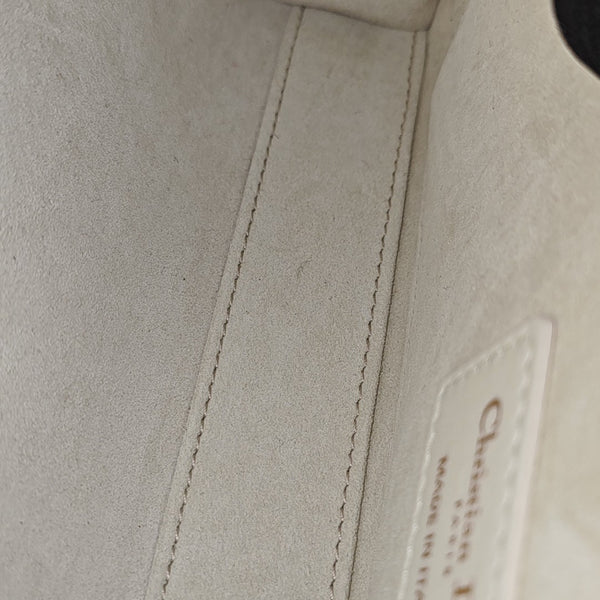 Lady D-Joy Medium Cannage Lambskin White