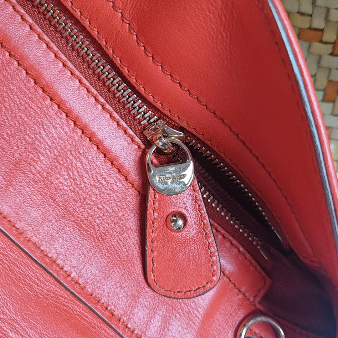 Calfskin Top Handle Bag Multicolor