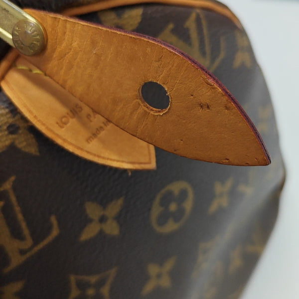 SPEEDY 30 Monogram Coated Canvas Brown