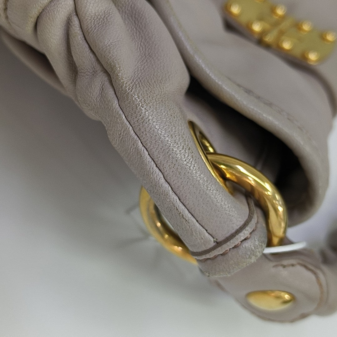 Miu Coffer Quilted Calfskin Purple