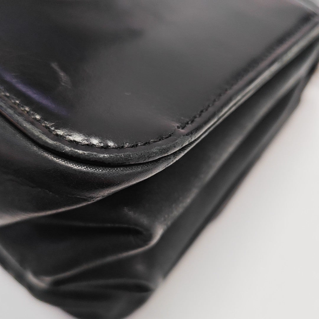 Quilted Calfskin Shoulder Bag Black