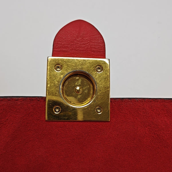 LOCKY BB Monogram Coated Canvas Red